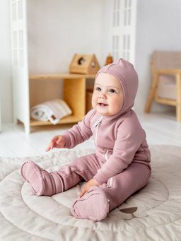 Комбинезон "Дымчатая роза" утепленный 0+