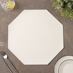 Цена за 6 шт. Салфетка кухонная Тэм, 3838 см, цвет белый, восьмиугольник