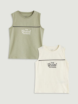 Bask?l? Erkek ?ocuk Atlet 2li