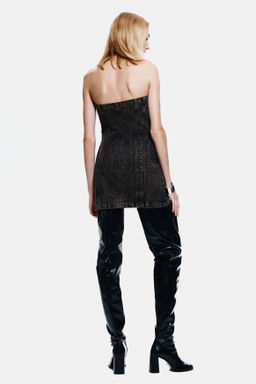 Minivestido bandeau en denim - H&m фото 3