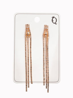 Клипсы Лёд тройная сплошная, цвет белый в золоте