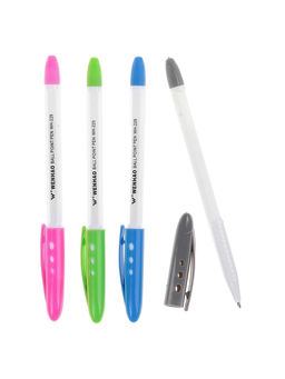 Цена за 50 шт. Ручка шариковая WH-229, 1.0 мм, стержень синий, с цветным колпачком