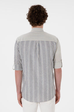 Erkek A__k Mavi Uzun Kollu G_mlek Sepette S_rpriz _ndirim - U.s. polo assn фото 5