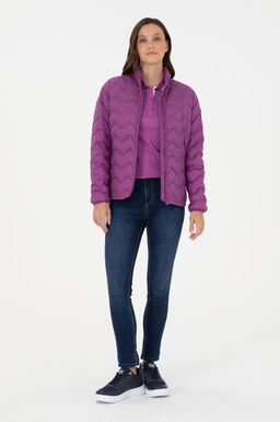 Женское фиолетовое пальто Неожиданная скидка в корзине - U.s. polo assn фото 4