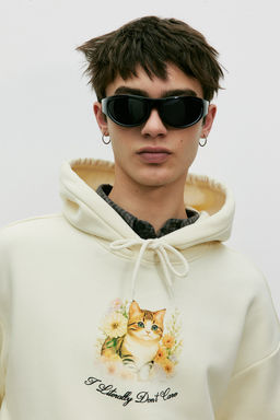 Sudadera con capucha y estampado Loose Fit