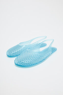 RUBBERISED-EFFECT SLINGBACK SHOES - Zara фото 3