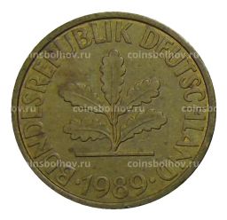 Монета 10 пфеннигов 1989 года J Германия