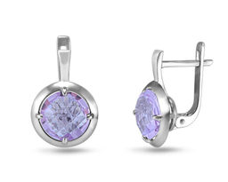 Серьги, кунцит кварц, Ю-200М47