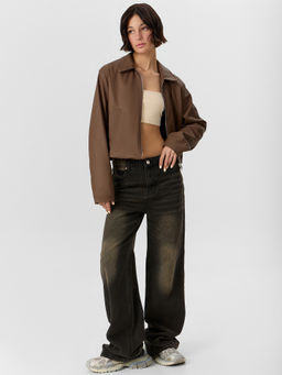 Куртка женская коричневая укороченная - Mark formelle фото 5