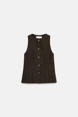 DARTED PEPLUM WAISTCOAT - Zara фото 7