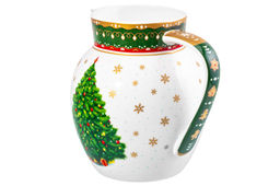 Кувшин 1,2 л 16*13*15,5 см Новогодняя елка зеленый узор, NEW BONE CHINA - Elan gallery фото 7