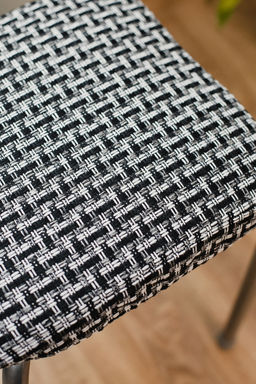 Сидушка на табурет Плетенка черная 32х32