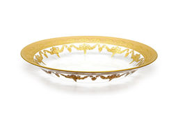 Тарелка суповая, 21,5х3 см, 4 шт, стекло, золотистая, Versailles - Anna lafarg фото 3
