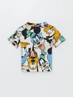Polo Yaka K?sa Kollu Mickey Mouse Bask?l? Erkek Bebek Ti??rt - Waikiki фото 2