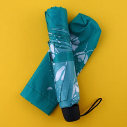 Зонт механический Цветы, 8 спиц, d=95, цвет бирюзовый - Simaland фото 6