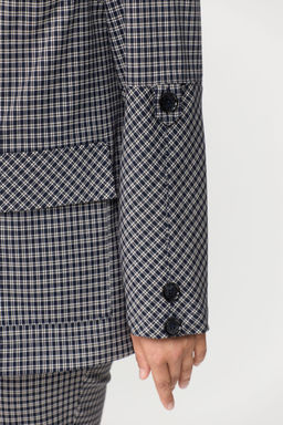 Костюм Bonna Image 837-Р синий клетка  фото 3