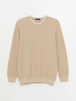 Bisiklet Yaka Uzun Kollu Erkek Sweatshirt