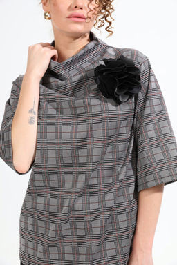 Костюм NIKVA н807-3 чёрный+серая клетка  фото 2