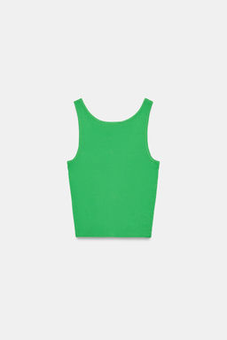 TOP PUNTO RIB / Verde - Zara фото 6