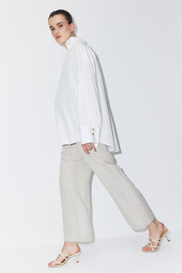 MAMA Pantalon en mezcla de lino Before & After