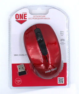 Мышь беспроводная SmartBuy 332 "ONE" красная (SBM-332AG-R)