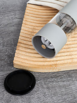 Мельница для специй и соли 22 см электрическая Soft Touch с подстветкой / BS-35953 /уп 50/ серая