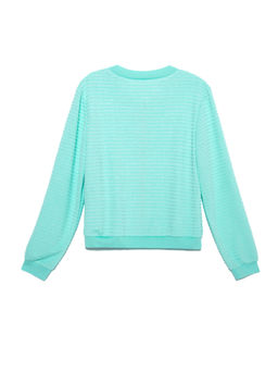 CONTE Ультракомфортный фактурный бомбер на молнии LJ 902 aqua blue aqua blue