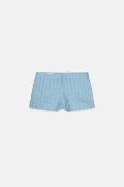 SHORTS MINI RAYAS / Azul claro - Zara фото 8
