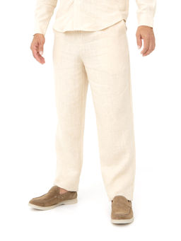 Брюки льняные мужские 606 молочные