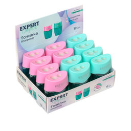 Expert Complete Точилка пластиковая с контейнером, 2 отверстия ECSH-07 12 шт. в ассортименте