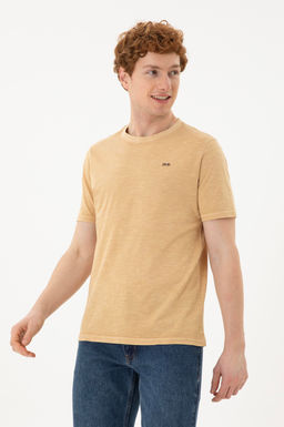 Мужская базовая футболка цвета Camel Неожиданная скидка в корзине - U.s. polo assn фото 10