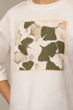 Арт. 10807 Пижама с брюками 44-52 (5 шт) Цвет:верх-молочный,низ-полынь