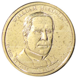 1 доллар 2013 года D США Уильям Мак-Кинли 25-й президент США
