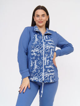 Костюм Теплый вечер индиго/буквы