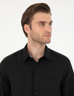 Siyah Slim Fit Arm_rl_ Uzun Kollu G_mlek