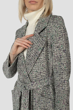 01-07208 Пальто женское демисезонное(пояс) - El podio фото 6