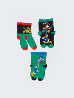 Mickey Mouse Desenli Erkek ?ocuk Soket ?orap 5li