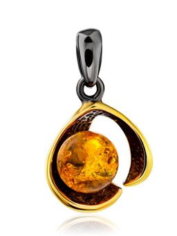 Миниатюрный кулон Скарлетт из натурального янтаря