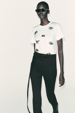 JEWEL BOW T-SHIRT - Zara фото 3
