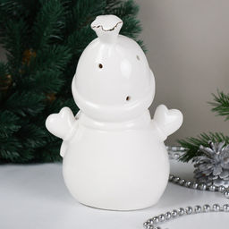 Фигурка Снеговик с подсветкой 19 см новогодний / YZ21630 /уп 24/LED - Галеонтрейд фото 4