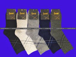 Цена за 12 пар. Зувей носки мужские ангора + шерсть однотонные 41-45 (фактически 41-44)  фото 16