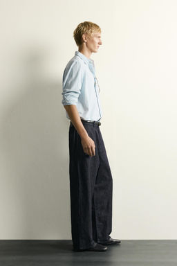 CAMISA DENIM LIGERO RAYAS / Azul claro - Zara фото 4