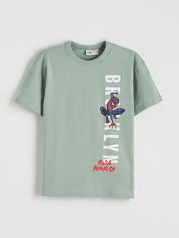 Spider-Man Bask?l? Bisiklet Yaka Erkek ?ocuk Ti??rt