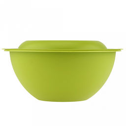 Миска пластмассовая 3л, д25см, h12,6см, с крышкой, оливковый (Россия) - Домашняя мода фото 2