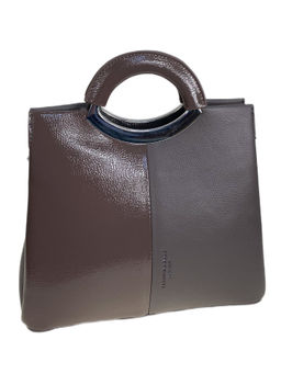 Женская сумка из искусственной кожи, цвет серо коричневый