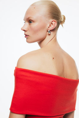 Vestido off-the-shoulder - H&m фото 4