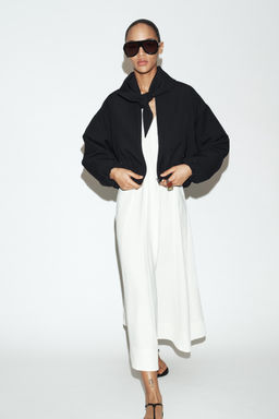 BOMBER JACKET WITH DETACHABLE SCARF