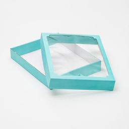 Цена за 5 шт. Коробка сборная, крышка-дно, с окном, голубая, 26 х 21 х 4 см - Simaland фото 2