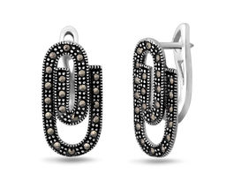 Серьги, марказит, SL-AGA1595