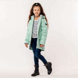 RODOS Куртка для девочки мембрана демисезон М-273 Голубой  фото 20